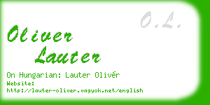 oliver lauter business card